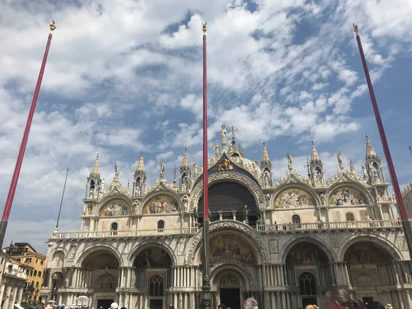 Basilica San Marco Manzarası Venedik Talya Daki San Marco Meydanı — Stok fotoğraf