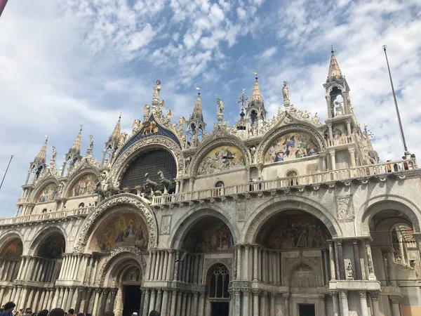 Basilica San Marco Manzarası Venedik Talya Daki San Marco Meydanı — Stok fotoğraf