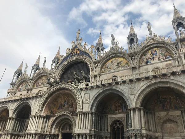 Basilica San Marco Manzarası Venedik Talya Daki San Marco Meydanı — Stok fotoğraf