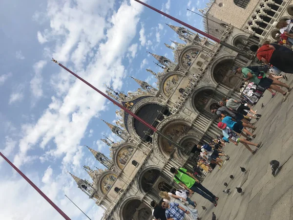 Basilica San Marco Manzarası Venedik Talya Daki San Marco Meydanı — Stok fotoğraf
