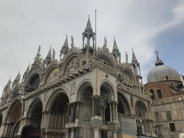 Basilica San Marco Manzarası Venedik Talya Daki San Marco Meydanı — Stok fotoğraf