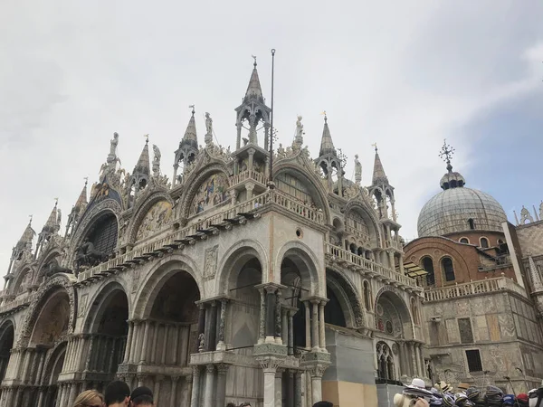 Kilátás Basilica San Marco Piazza San Marco Velencében Olaszországban — Stock Fotó