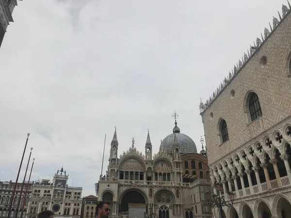 Basilica San Marco Manzarası Venedik Talya Daki San Marco Meydanı — Stok fotoğraf