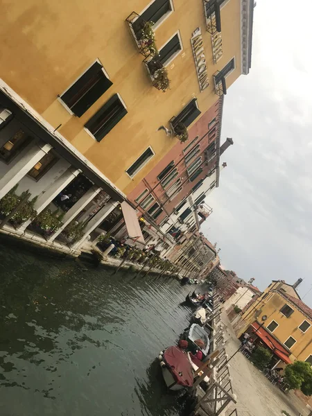 Kilátás Grand Canal Velencében Olaszország — Stock Fotó