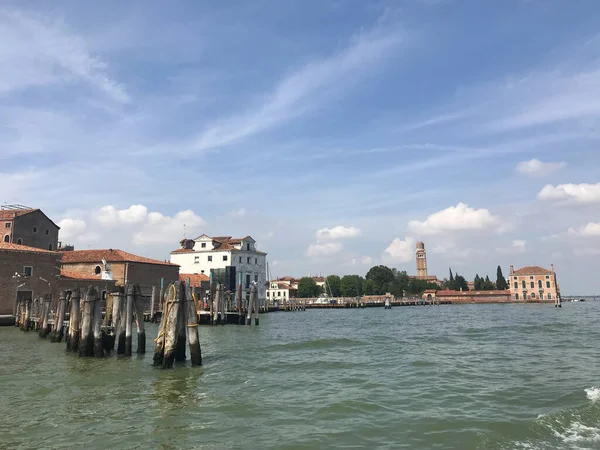 Havsutsikt Med Blå Himmel Venedig Italien — Stockfoto