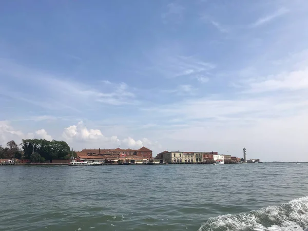 Vue Sur Mer Avec Ciel Bleu Venise Italie — Photo