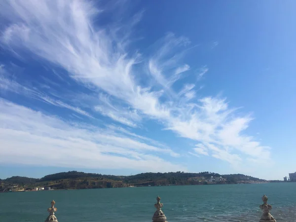 Tornet Belem Nära Floden Tejo Lissabon Portugal — Stockfoto