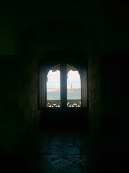 Belem Tower Κοντά Στη Θάλασσα Στη Λισαβόνα Πορτογαλία — Φωτογραφία Αρχείου