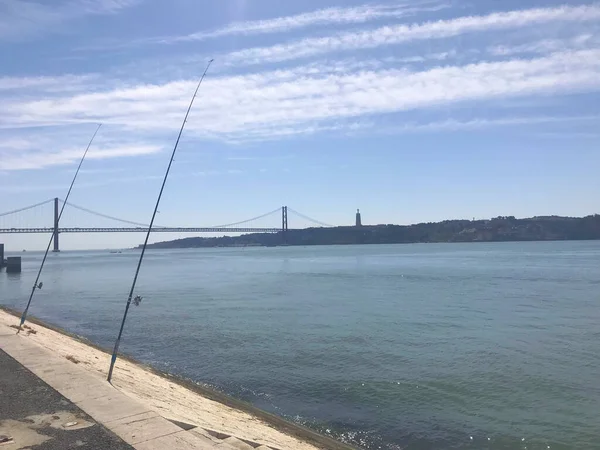 Widok Rzekę Tagus Lizbonie Portugalia — Zdjęcie stockowe