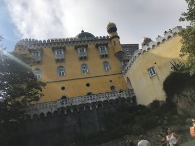 Sintra, Lizbon 'daki Pena Sarayı manzarası