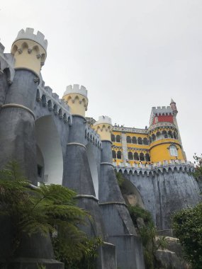 Sintra, Lizbon 'daki Pena Sarayı manzarası