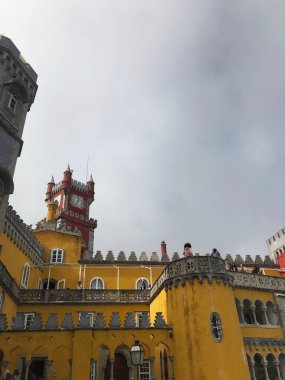 Sintra, Lizbon 'daki Pena Sarayı manzarası