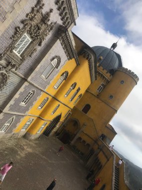 Sintra, Lizbon 'daki Pena Sarayı manzarası