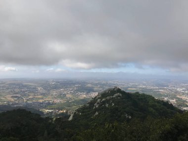 Sintra, Lizbon 'daki Pena Sarayı manzarası