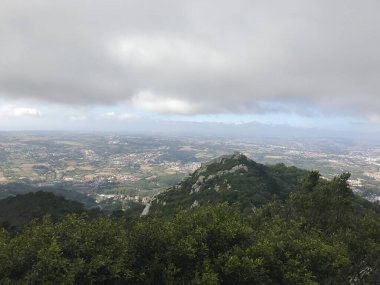 Sintra, Lizbon 'daki Pena Sarayı manzarası