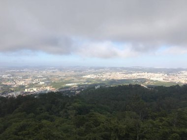Sintra, Lizbon 'daki Pena Sarayı manzarası