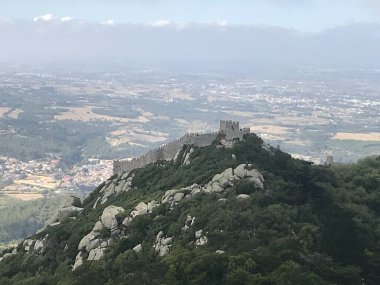 Sintra, Lizbon 'daki Pena Sarayı manzarası