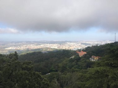 Sintra, Lizbon 'daki Pena Sarayı manzarası