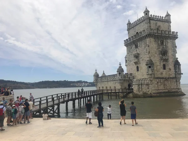 Tower Belem Tagus River Lisbon Portugal — Stock Photo, Image