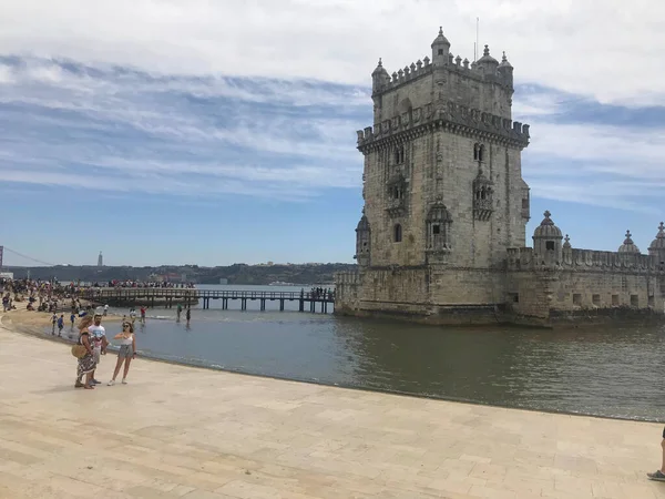 葡萄牙里斯本Tagus河附近的Belem塔 — 图库照片
