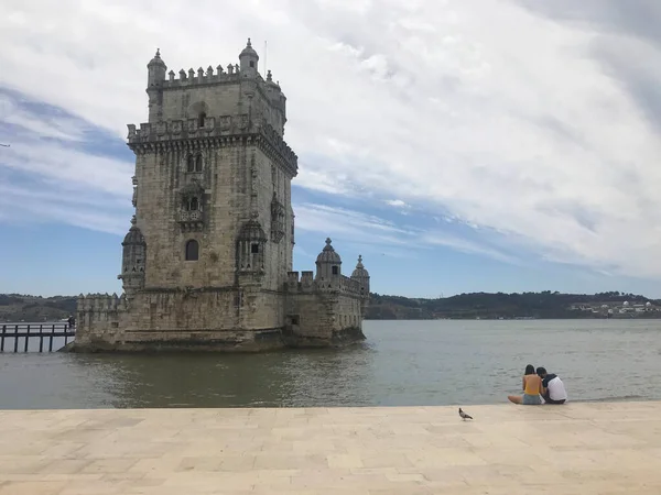 Tornet Belem Nära Floden Tejo Lissabon Portugal — Stockfoto