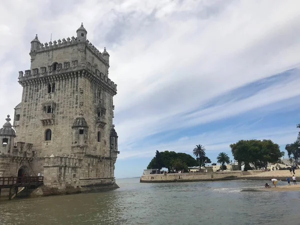 Belem Tornya Tagus Folyó Közelében Lisszabonban Portugália — Stock Fotó