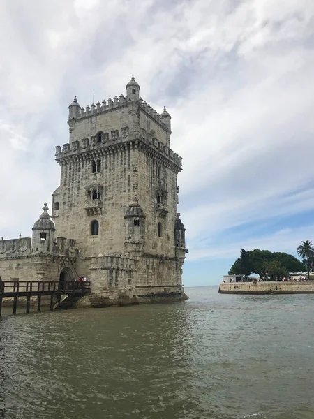 Lizbon Daki Tagus Nehrinin Yakınındaki Belem Kulesi — Stok fotoğraf