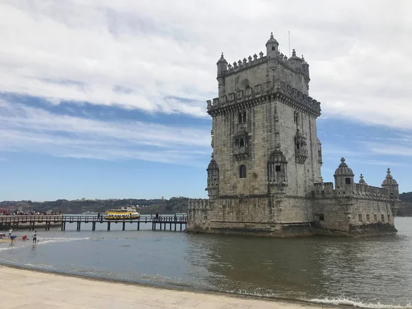 Tornet Belem Nära Floden Tejo Lissabon Portugal — Stockfoto