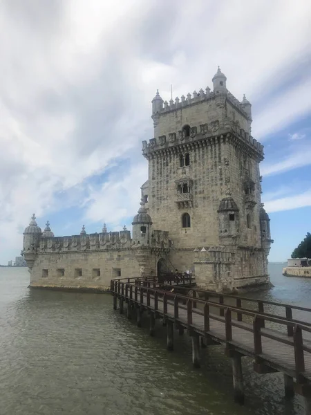 Belem Tornya Tagus Folyó Közelében Lisszabonban Portugália — Stock Fotó