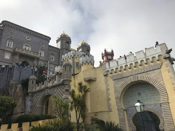 Άποψη Του Παλατιού Pena Στη Sintra Στη Λισαβόνα Της Πορτογαλίας — Φωτογραφία Αρχείου