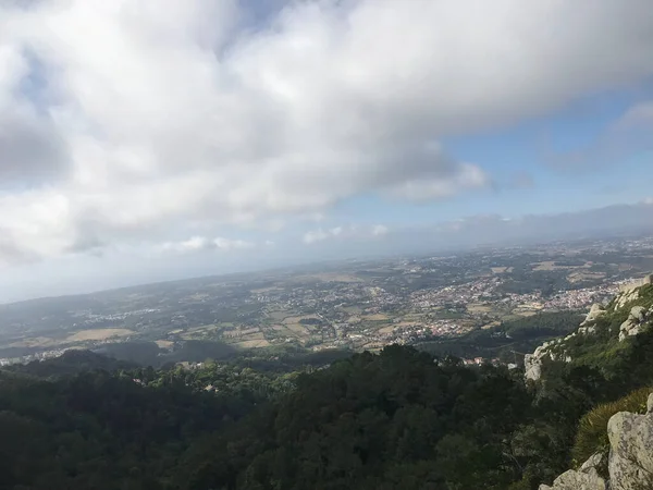 Widok Pałac Pena Sintra Lizbona Portugalia — Zdjęcie stockowe