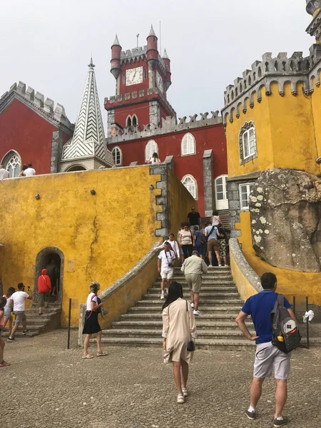 Sintra Lizbon Daki Pena Sarayı Manzarası — Stok fotoğraf