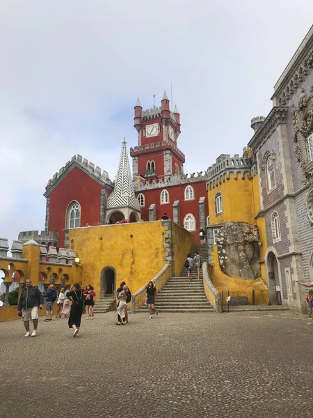 Sintra Lizbon Daki Pena Sarayı Manzarası — Stok fotoğraf