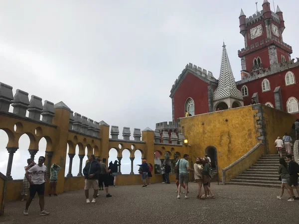 Sintra Lizbon Daki Pena Sarayı Manzarası — Stok fotoğraf