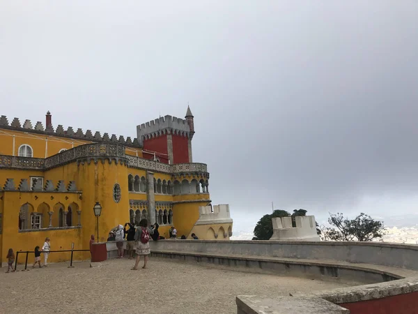 Sintra Lizbon Daki Pena Sarayı Manzarası — Stok fotoğraf