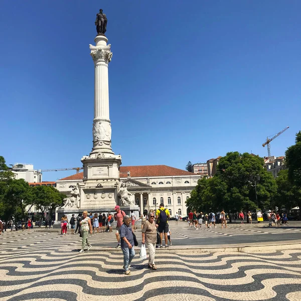 Rossio Torget Lissabon Portugal — Stockfoto