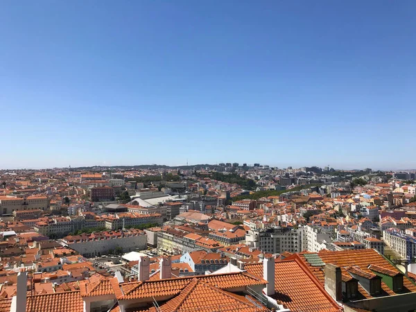 Luchtfoto Van Stad Lissabon Portugal — Stockfoto