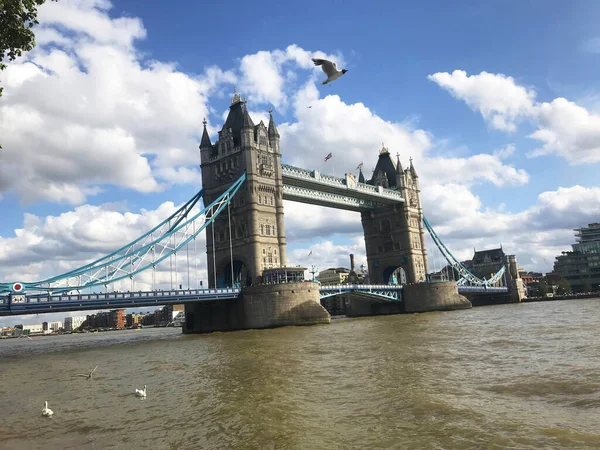 London Tower Bridge River Thames — стокове фото