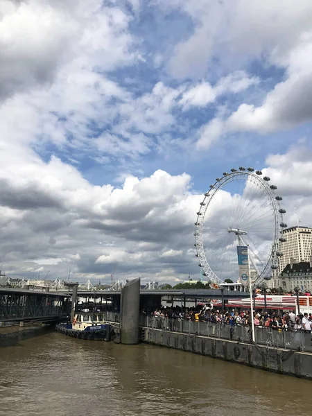 London Eye River Thames London — стокове фото