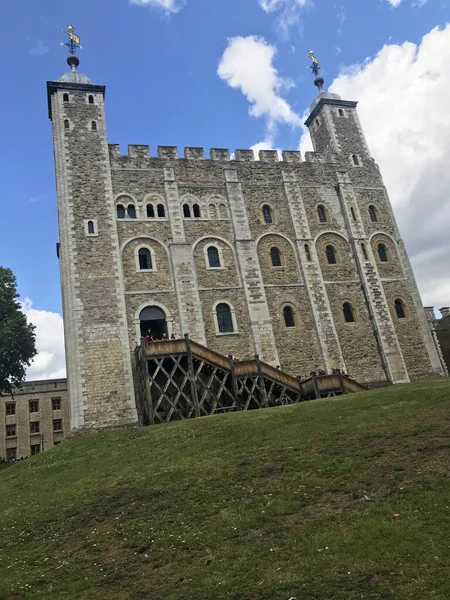 Vita Tornet Vid Towern London England Storbritannien — Stockfoto