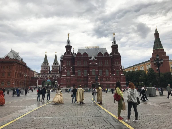 Staatliches Historisches Museum Der Nähe Des Roten Platzes Moskau Russland — Stockfoto