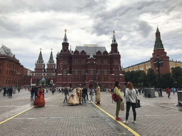 Staatliches Historisches Museum Der Nähe Des Roten Platzes Moskau Russland — Stockfoto