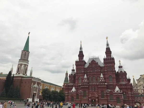 Statens Historiska Museum Nära Tornet Röda Torget Moskva Ryssland — Stockfoto