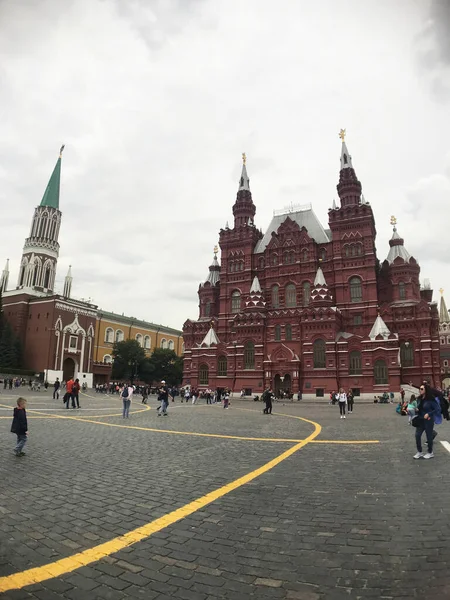 Museo Histórico Estatal Cerca Torre Plaza Roja Moscú Rusia —  Fotos de Stock