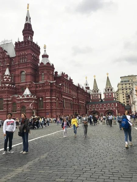 Museo Histórico Estatal Cerca Plaza Roja Moscú Rusia —  Fotos de Stock