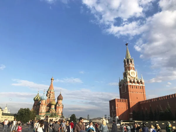 Собор Башня Василия Кремля Красной Площади Москве Россия — стоковое фото