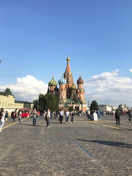 Собор Василия Блаженного Знаменательный Храм Красной Площади Москве Россия — стоковое фото