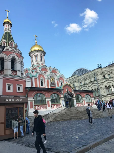 Казанский Собор Углу Красной Площади Москве Россия — стоковое фото