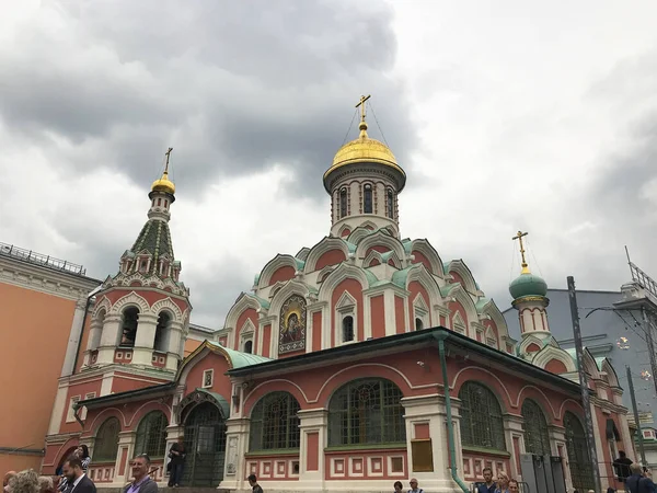 Cattedrale Kazan All Angolo Della Piazza Rossa Mosca Russia — Foto Stock