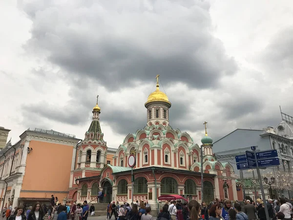 Cattedrale Kazan All Angolo Della Piazza Rossa Mosca Russia — Foto Stock
